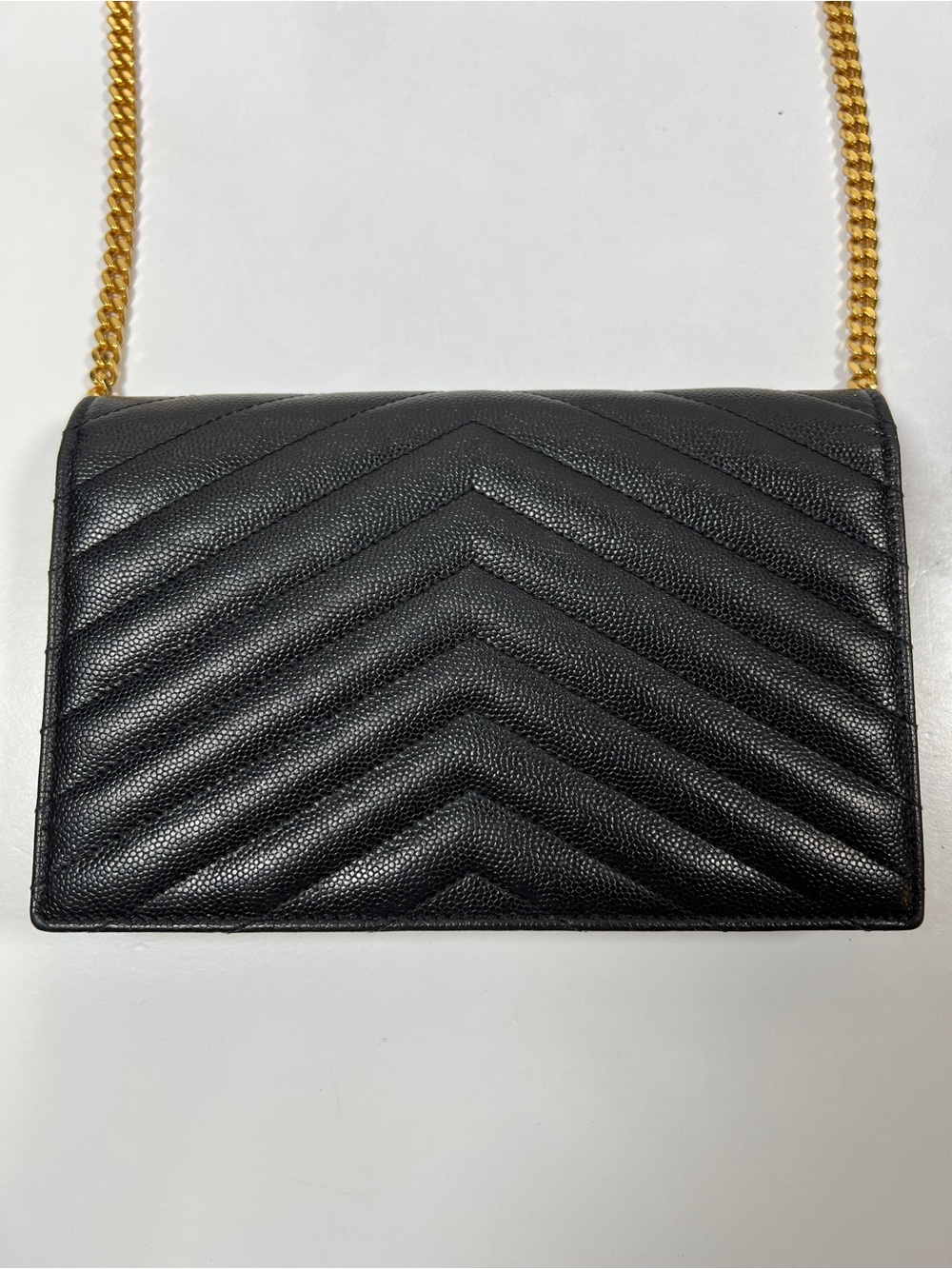 YSL Yves Saint Laurent Cassandre Matelasse Envelope Chain Wallet Crossbody Purse - Picture 3 of 9